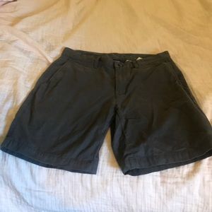 Men’s gray Patagonia shorts.